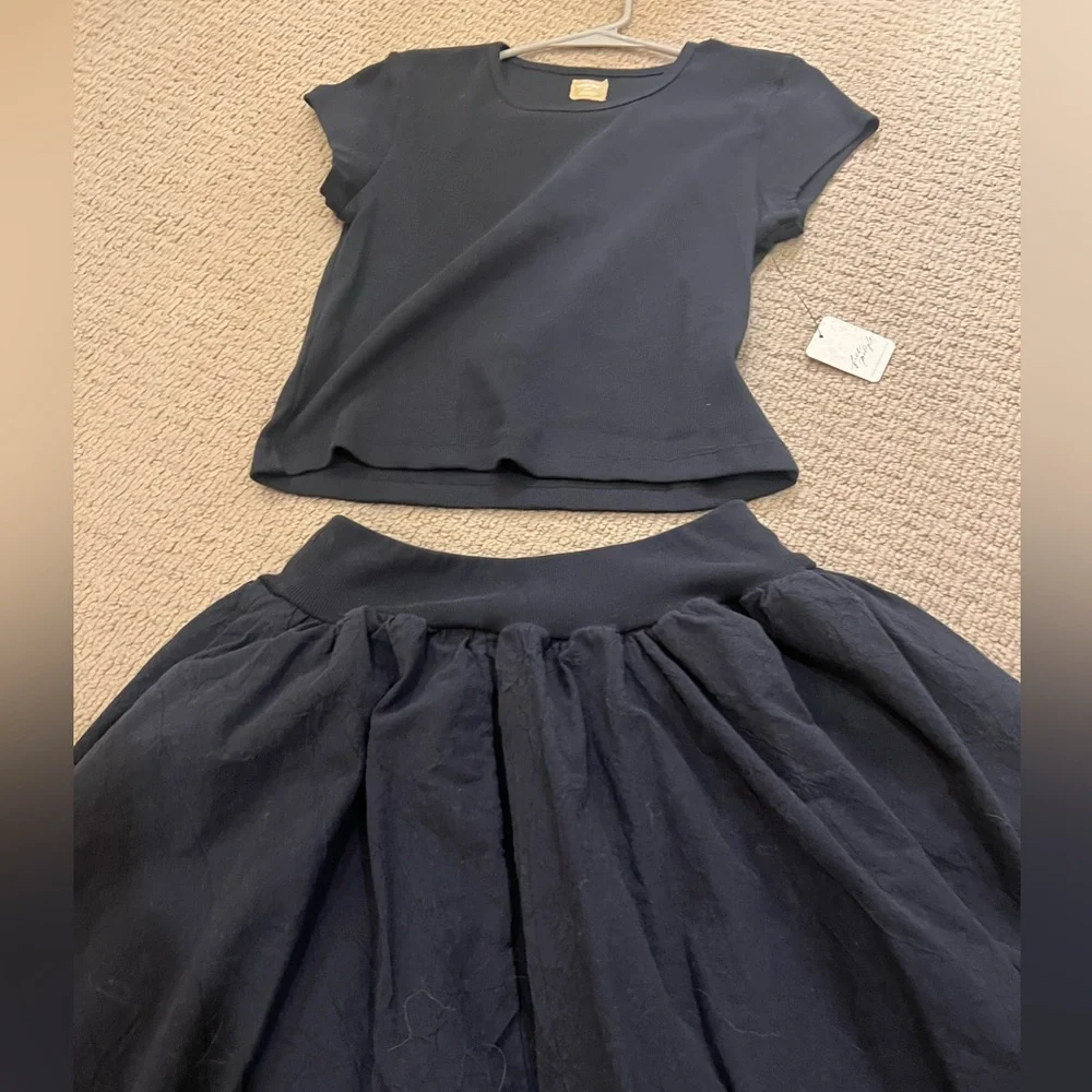 Free People Black A-Line Skirt and T-shirt Set - Picture 5 of 9